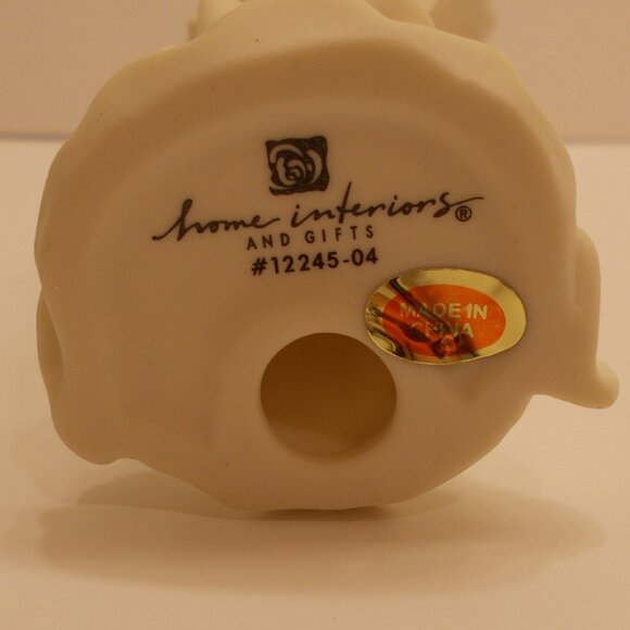 Porcelain Guardian Angel Figurine Gold Halo 4.5in. Tall NEW - Picture 7 of 8